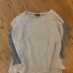 Gray and Cream Long Sleeve Sweater